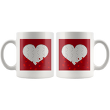 Personalized Red Heart Mug