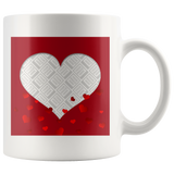 Personalized Red Heart Mug