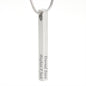 Personalized 3D Vertical Bar Necklace