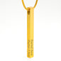 Personalized 3D Vertical Bar Necklace