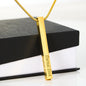 Personalized 3D Vertical Bar Necklace