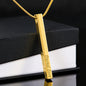 Personalized 3D Vertical Bar Necklace