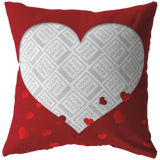 Personalized Red Heart Pillow