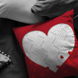 Personalized Red Heart Pillow