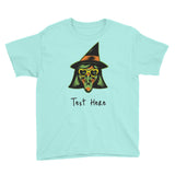 Personalized Halloween Witch Youth Short Sleeve T-Shirt