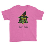 Personalized Halloween Witch Youth Short Sleeve T-Shirt
