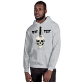 Personalized Halloween Skull Knife Hooded Sweatshirt