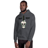 Personalized Halloween Skull Knife Hooded Sweatshirt