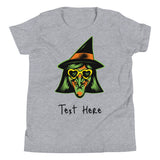 Personalized Halloween Witch Youth Short Sleeve T-Shirt