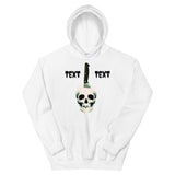 Personalized Halloween Skull Knife Hooded Sweatshirt