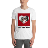 Customized Couple Photo Red Heart Short-Sleeve Unisex T-Shirt