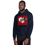 Photo And Text Customized Red Heart Hooded Sweatshirt