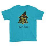 Personalized Halloween Witch Youth Short Sleeve T-Shirt
