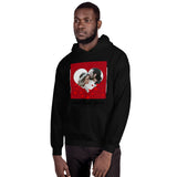 Photo And Text Customized Red Heart Hooded Sweatshirt