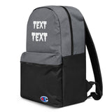 Personalized Text Embroidered Champion Backpack