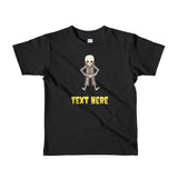 Personalized Halloween Skeleton Short sleeve kids t-shirt