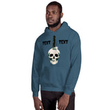 Personalized Halloween Skull Knife Hooded Sweatshirt