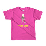 Personalized Halloween Skeleton Short sleeve kids t-shirt