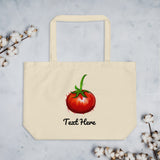 Personalized Tomato Large organic tote bag