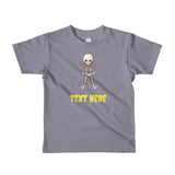 Personalized Halloween Skeleton Short sleeve kids t-shirt