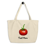 Personalized Tomato Large organic tote bag