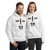 Personalized Halloween Skull Knife Hooded Sweatshirt