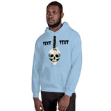 Personalized Halloween Skull Knife Hooded Sweatshirt