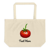 Personalized Tomato Large organic tote bag