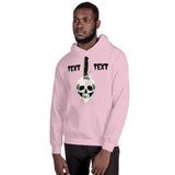 Personalized Halloween Skull Knife Hooded Sweatshirt