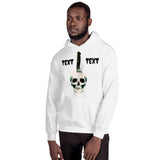 Personalized Halloween Skull Knife Hooded Sweatshirt