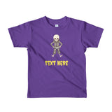 Personalized Halloween Skeleton Short sleeve kids t-shirt