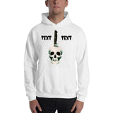 Personalized Halloween Skull Knife Hooded Sweatshirt