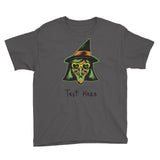 Personalized Halloween Witch Youth Short Sleeve T-Shirt