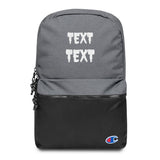Personalized Text Embroidered Champion Backpack
