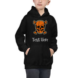 Personalized Halloween Skull Kids Hoodie