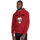 Personalized Halloween Skull Knife Hooded Sweatshirt