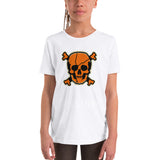 Personalized Halloween Skull Youth Short Sleeve T-Shirt