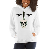 Personalized Halloween Skull Knife Hooded Sweatshirt